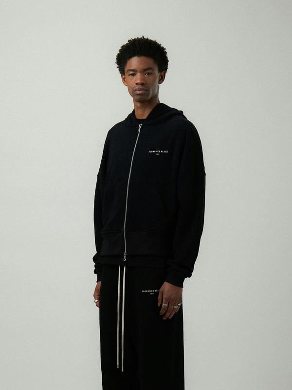 Florence Black 1954 Crop Zip Hoodie