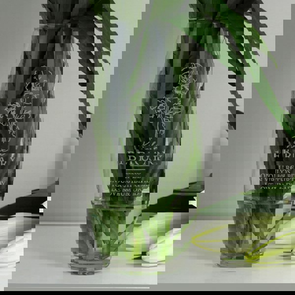 Personalised Memento Company Personalised February Birth Flower Bullet Vase