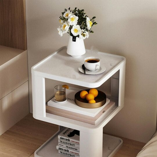Havendro 3-Tier Geometric Creative Display Side Table Bedside Cabinet Space-Saving Design