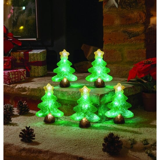 MySmartBuy InLit Ice Christmas Trees Set of 5