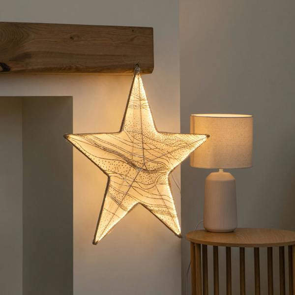 Samuel Alexander 58cm Aura Star Light Up Christmas Decoration with 248 Warm White LEDs