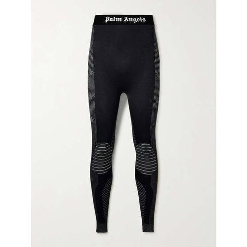 Palm Angels Monogram Baselayer Ski Bottoms Black - Supplied FashionPALM ANGELS