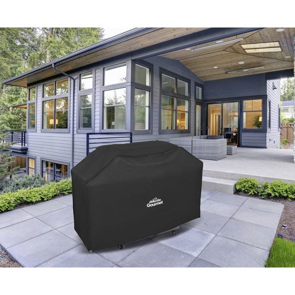 Outdoor Rated BBQ Cover for ys12028 - Black PVC - 1370mm x 920mm Water & Rain - LoopsDirect