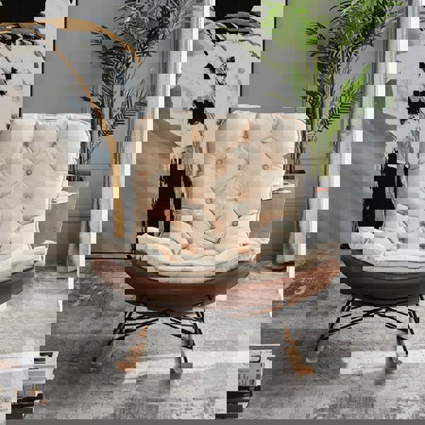 Phoebe Rocking Chair, Suede-Weilai Concept-Weilai Concept