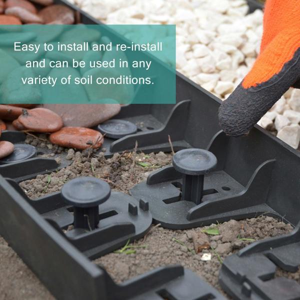 Flexible Lawn and Garden Edging with Ground Spikes Easy Install