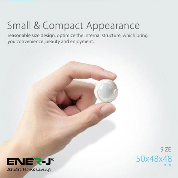 Small compact motion sensor size easy to install home security device