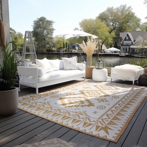 Dynamic Indoor & Outdoor Reversible Yellow Rug