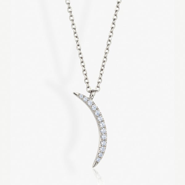 MUCHV Dainty Crescent Moon Necklace