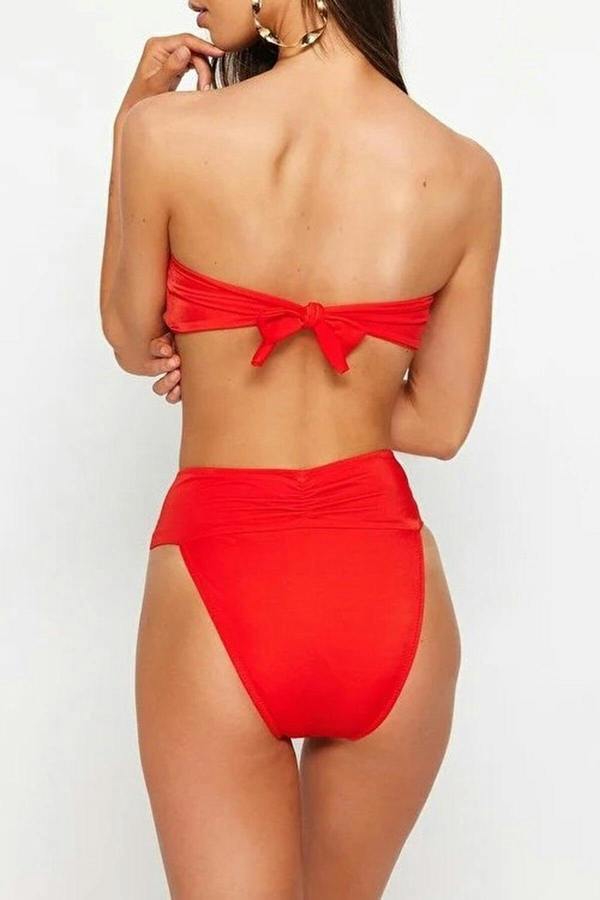 WOVCOR Regular High-Waisted Bikini Bottom with Accessories