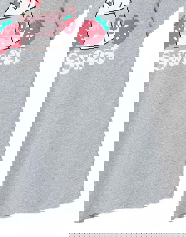 Pusheen Girls Grey Sweet Sips Short Sleeved T-Shirt