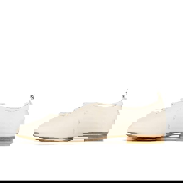 Embassy London Skyline - Cream Suede - Women's Leather Lace Up Ballet Pump