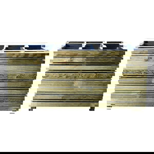 Cerland Horizon Garden Slatted Wooden Planter 90cm x 40cm 40L Modern Trough