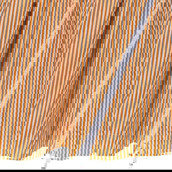 Jil Sander neon orange and white striped skirt in a regimental stripe pattern