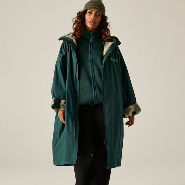 Regatta Unisex Adult Brush Stroke Changing Robe - Deep Pine