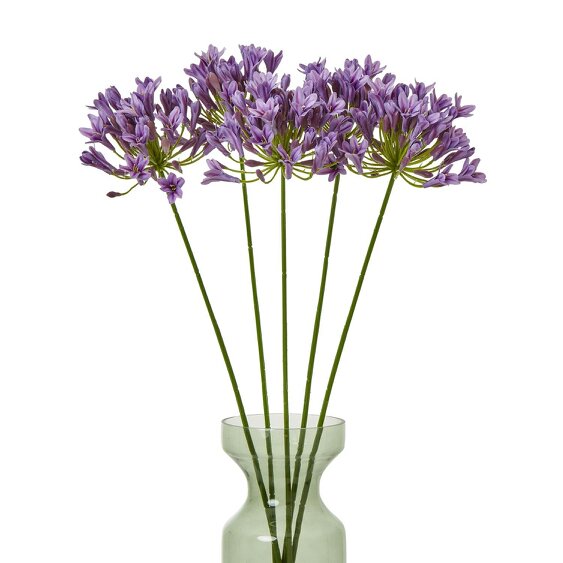 Wyld Haus Set of 3 Artificial Flowers Lilac Agapanthus Sprays