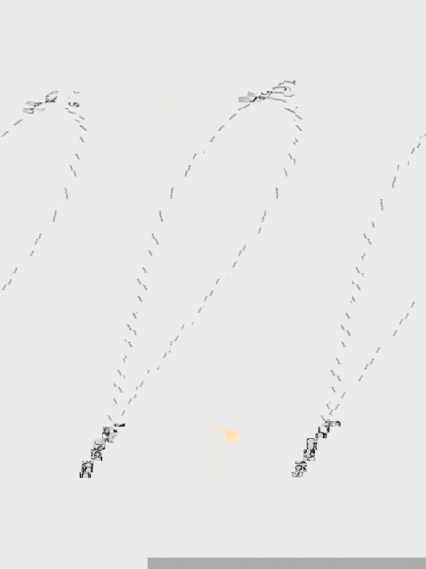 Coach Signature Quilted C Tag Pendant Necklace Metal