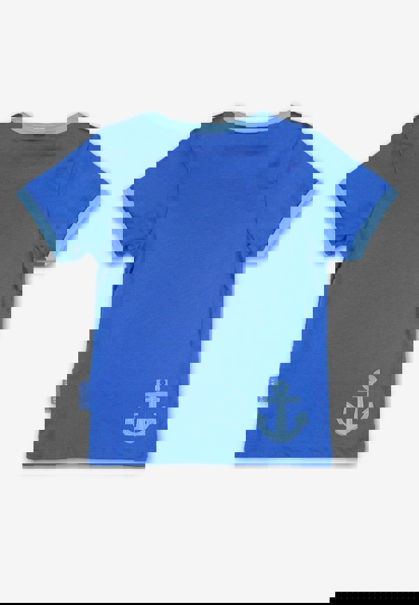 Organic St Ives Boat Applique Short Sleeved T-Shirt - Toby Tiger