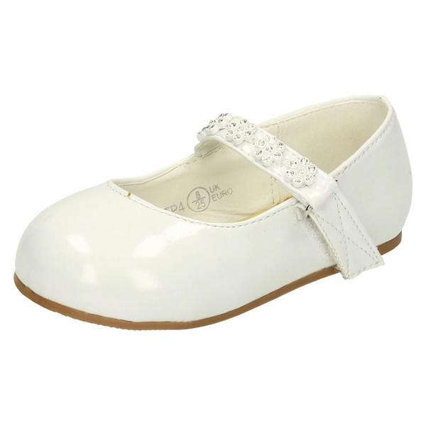Savannah Girls Savannah Flat Ballerinas With Flower Diamante Trim