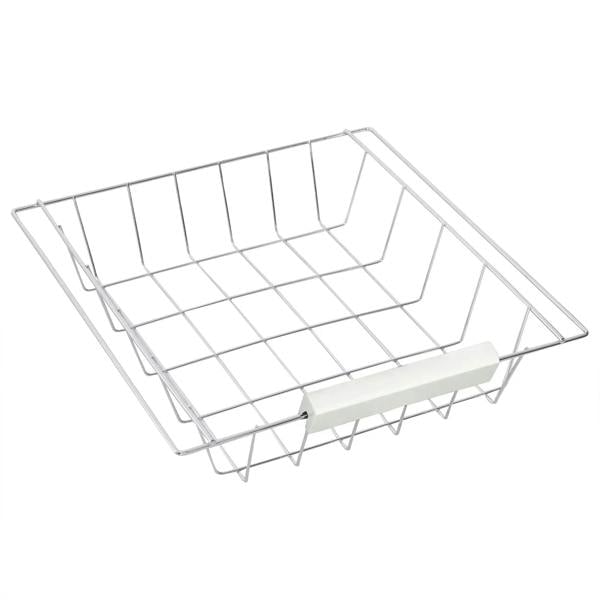 White wire basket shelf for kitchen trolley cart