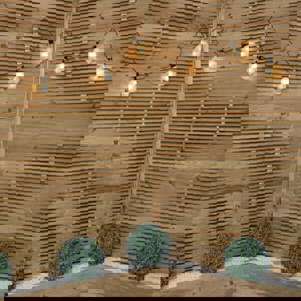 Samuel Alexander 4.5m Set of 10 Frosted Ball Style Cap String Lights with Filament in Warm White