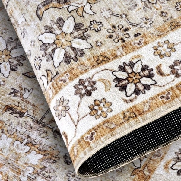Shortpile Rug Cream & Gold Saveh – Oriental Design
