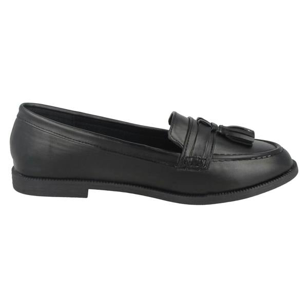 Spot On Ladies Spot On Tassel Trim Loafers F80298