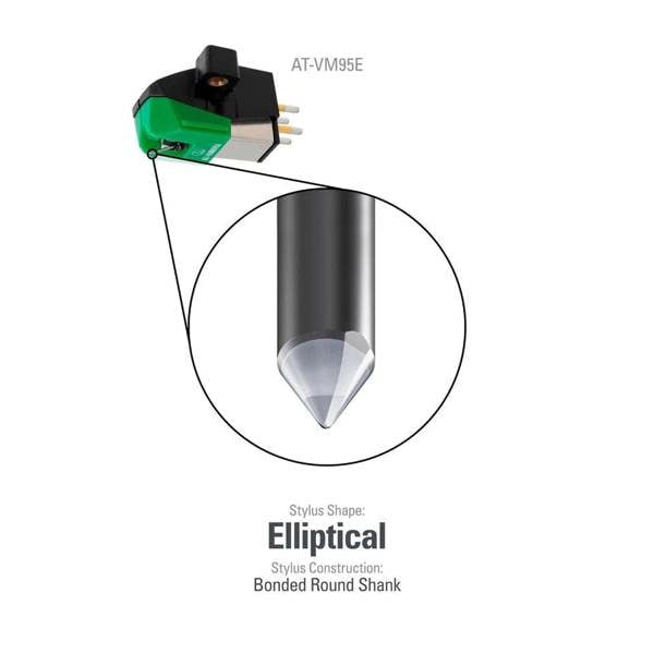 Audio-Technica VMN95E VM95 Series Elliptical Replacement Stylus - Green