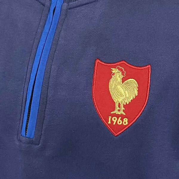 France-Rugby-1968-Sweatshirt-Zipper-Crest