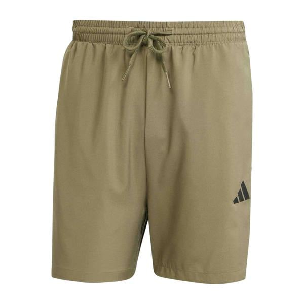 Adidas Mens 3 Stripes Shorts - Khaki/White - 