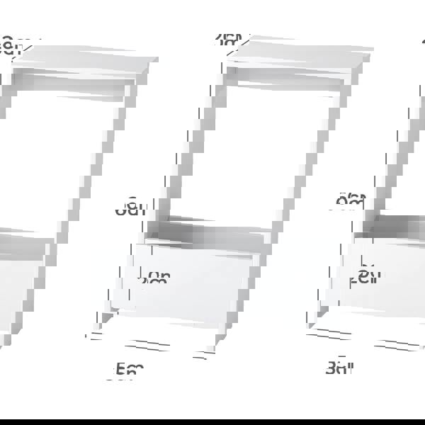 Levede Side Table with Magazine Storage End Table Narrow for Living Room White