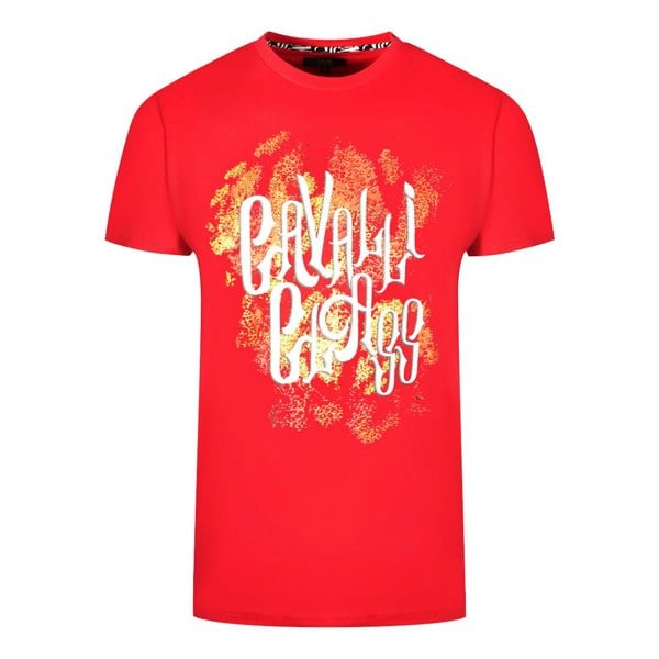 Cavalli Class Bold Logo T-Shirt - Red