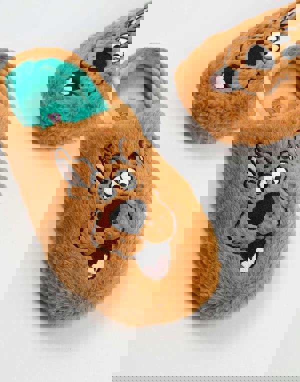 Scooby Doo Unisex Brown Character Face Mule Slippers