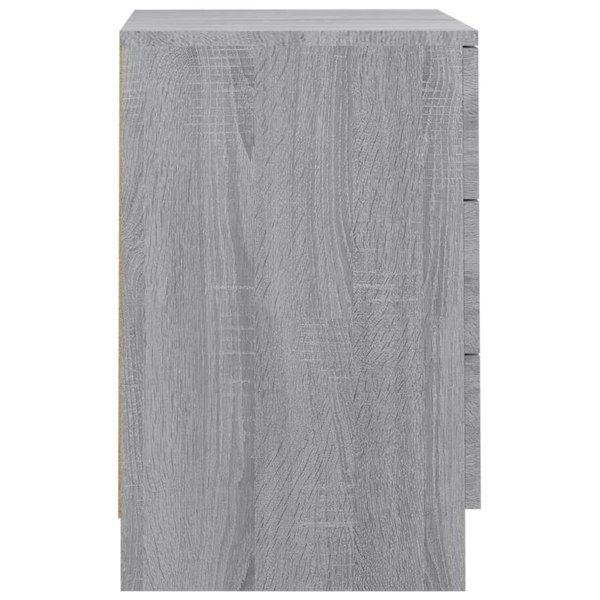Berkfield Bedside Cabinet Grey Sonoma 38x35x56 cm Engineered Wood
