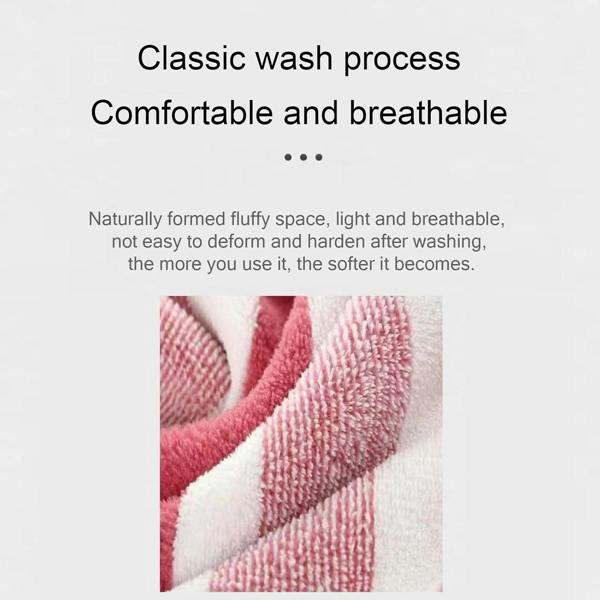 Dyzi Ultra Absorbent Striped Towel Set Quick Dry Bath Towels Home & Outdoor