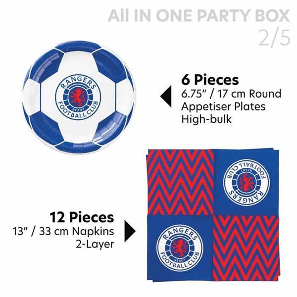 Rangers FC All in One Party Box Set, Kitchen Accessories, Sports, Gift