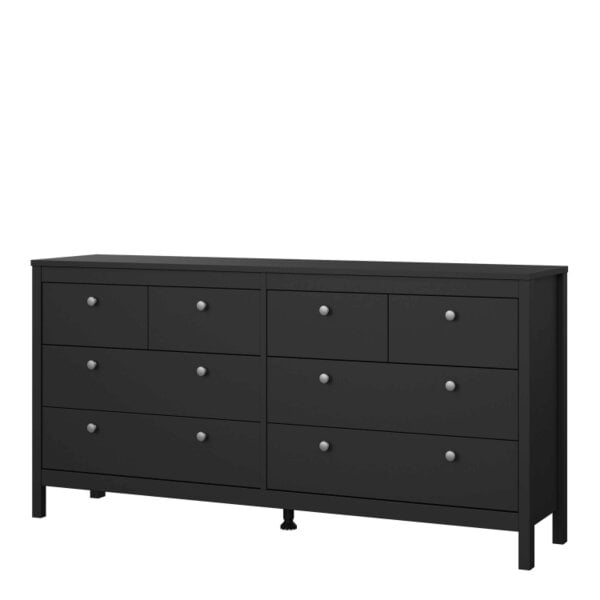 Wyld Haus Gossmere Matt Black Large Chest 8 Drawers
