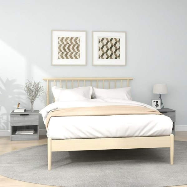 Berkfield Bedside Cabinets 2 pcs Grey Sonoma Engineered Wood