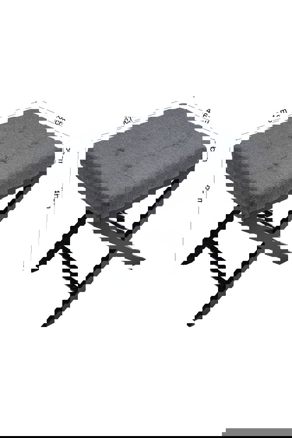 Living and Home Breckin Wood Dressing Footstool