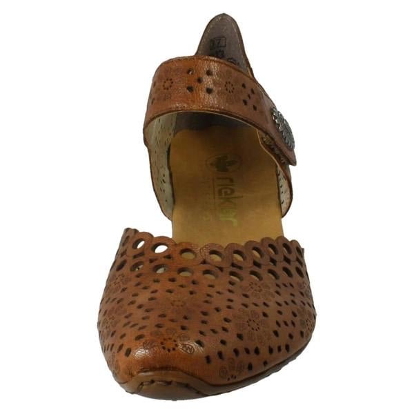 Rieker Ladies Rieker Punched Detailed Summer Shoes 43753