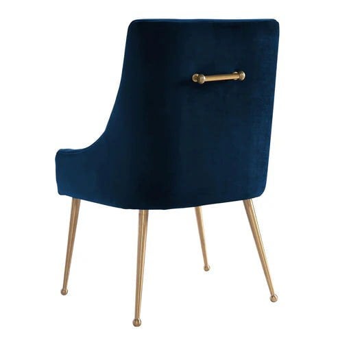 Furniture Edit Beatrix Navy Velvet Side Dining Chair