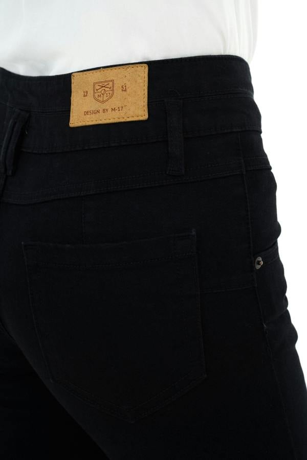 Smart Living Women's High Waist Double Button Skinny Jeans - Black