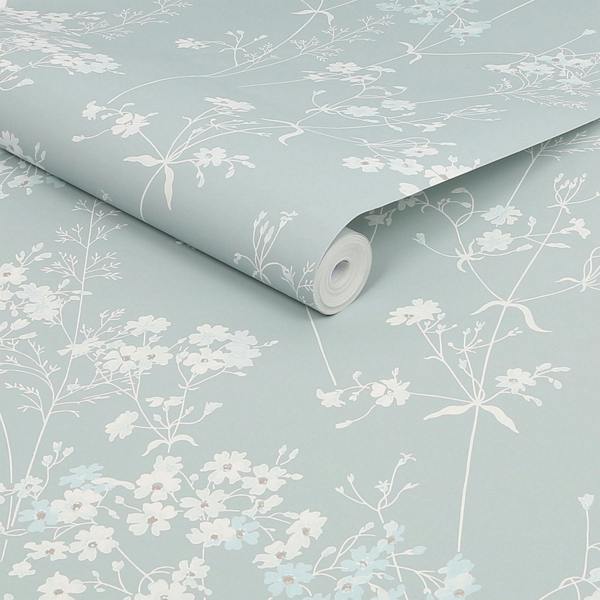 Next Leaf Wallpaper - Duck Egg - 10m