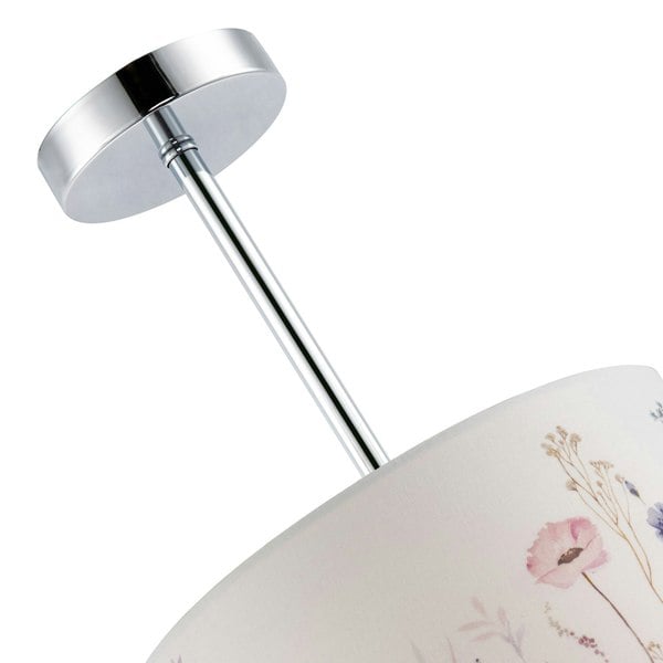 Classic Polished Chrome Ceiling Light Fixture to Showcase Lamp Shades Image 3