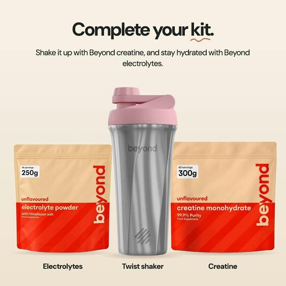 Beyond Shakers Brushed Steel & Pink Twist
