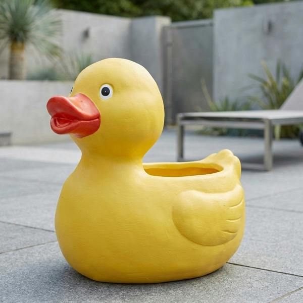 Garden Greatness Painted Duck Garden Planter Pot