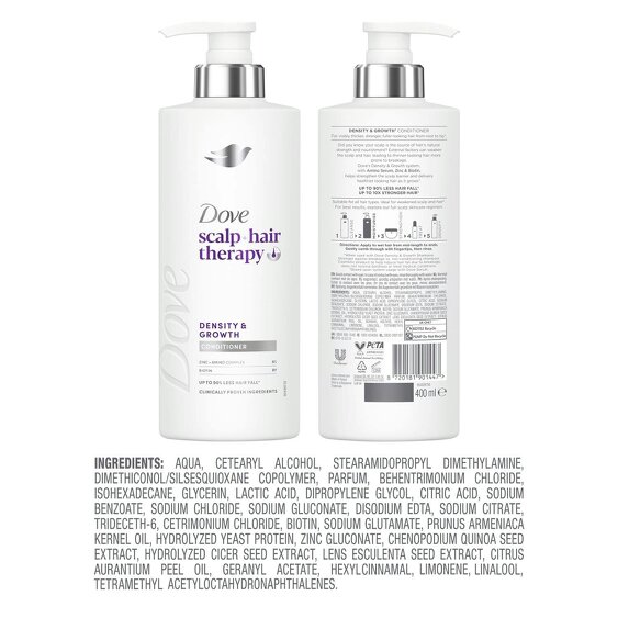 Dove Scalp+ Hair Therapy Density & Growth Shampoo & Conditioner Duo 400ml, 6pk
