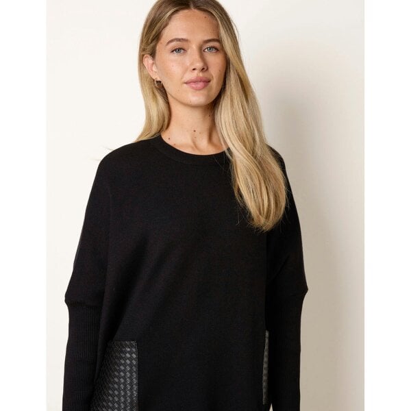 Blue Vanilla Oversized Jumper With Patch Pockets