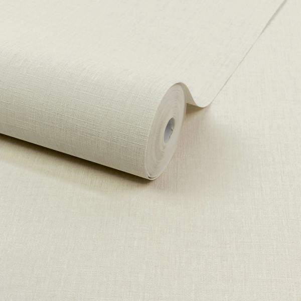 Grandeco Boutique Trente Linen Effect Luxury Weight Embossed Wallpaper, Ivory