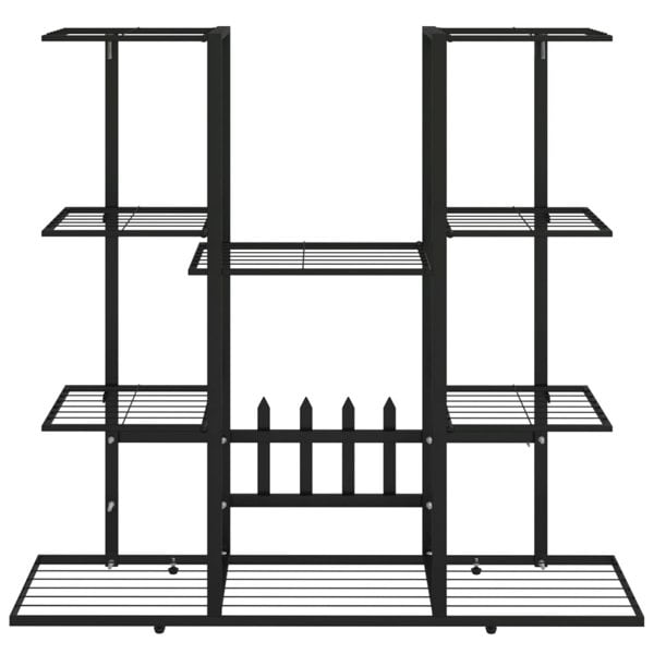 Berkfield Flower Stand 94.5x25x89 cm Black Iron