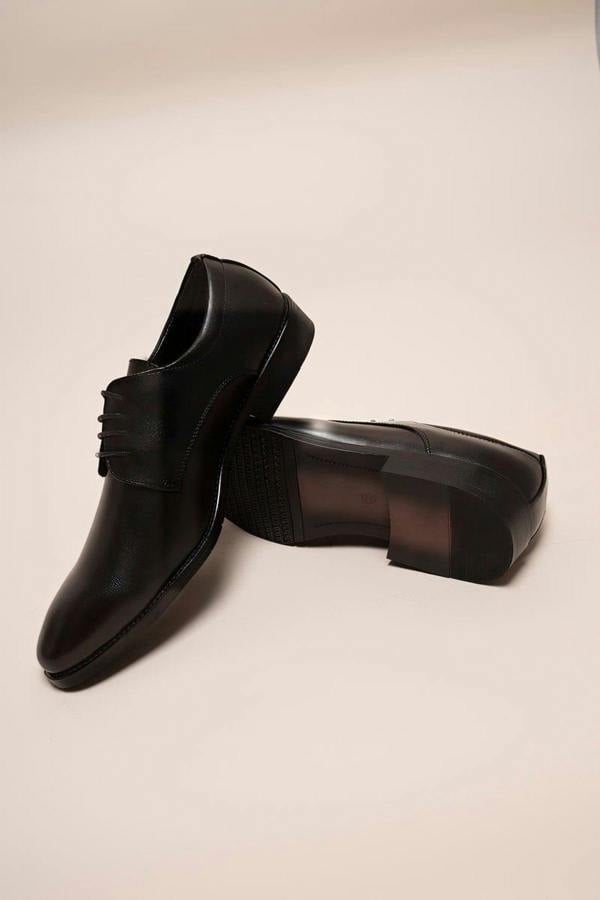 Jaxon Lace Up Derby Formal Dress Work Shoes - Black